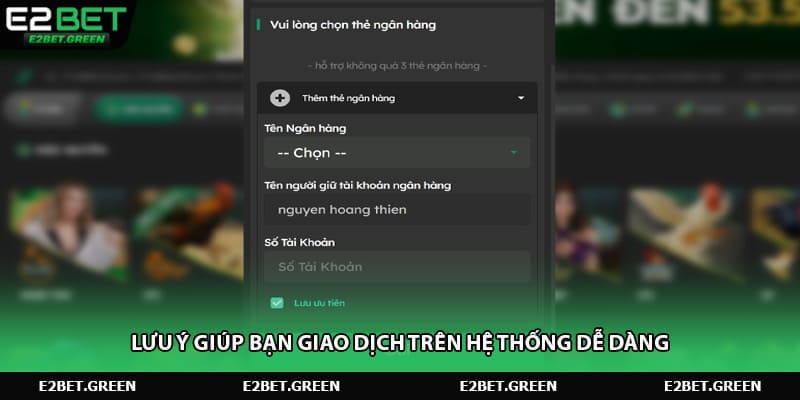 Lưu ý giúp bạn giao dịch trên hệ thống dễ dàng