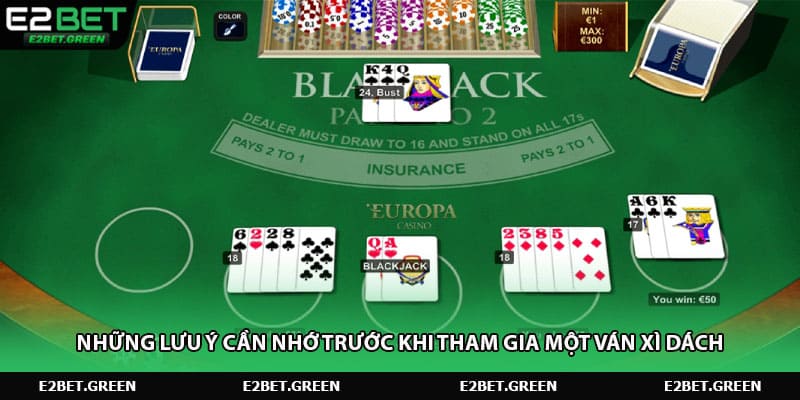 Những lưu ý cần nhớ trước khi tham gia một ván xì dách